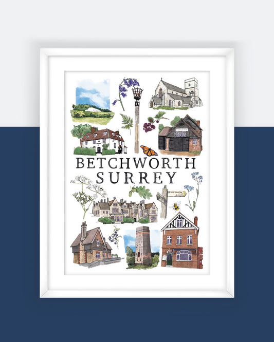 Betchworth | A4 Print Surrey Village Art Print
