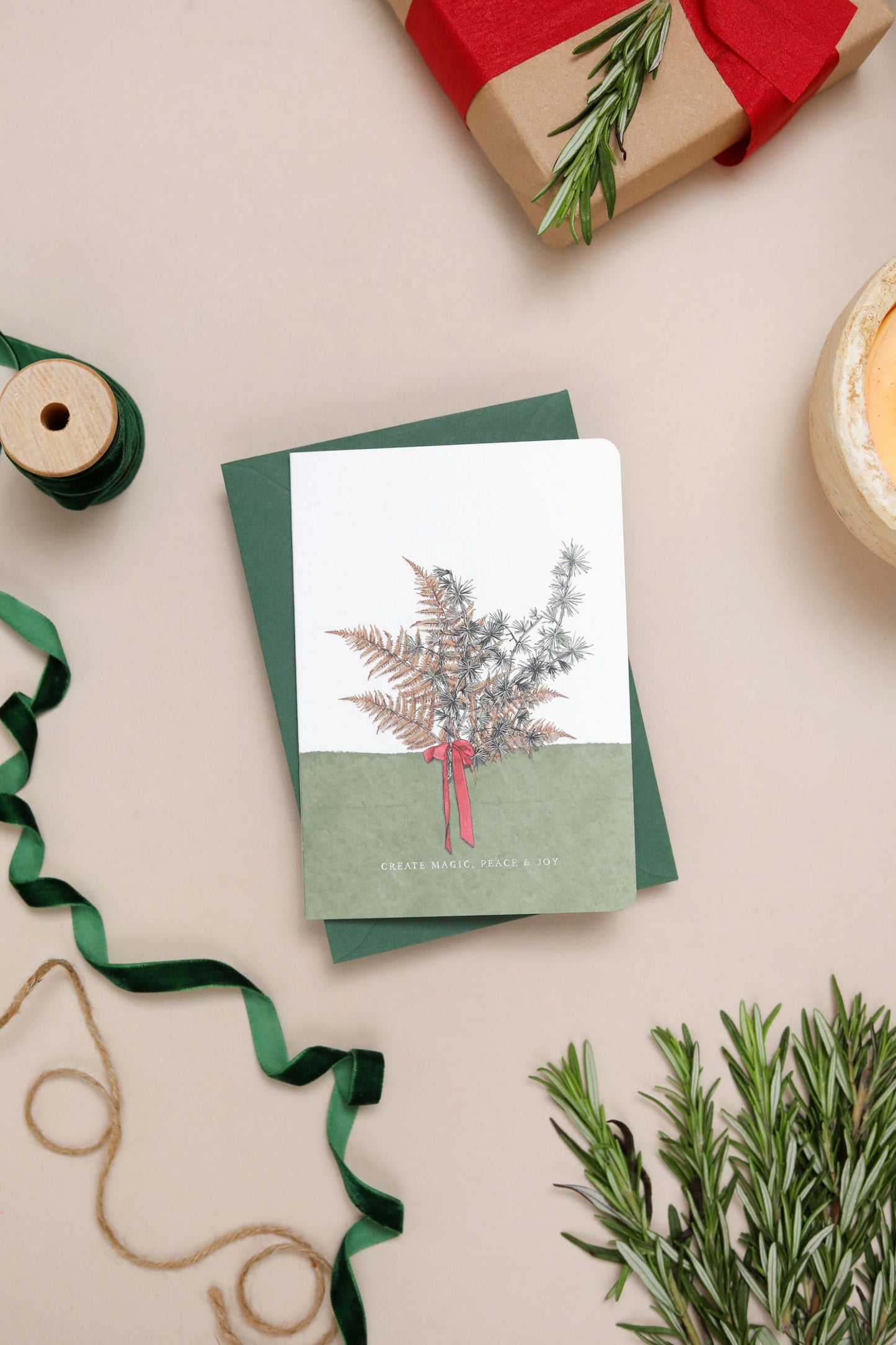 "Foraged Bunch " Christmas Card