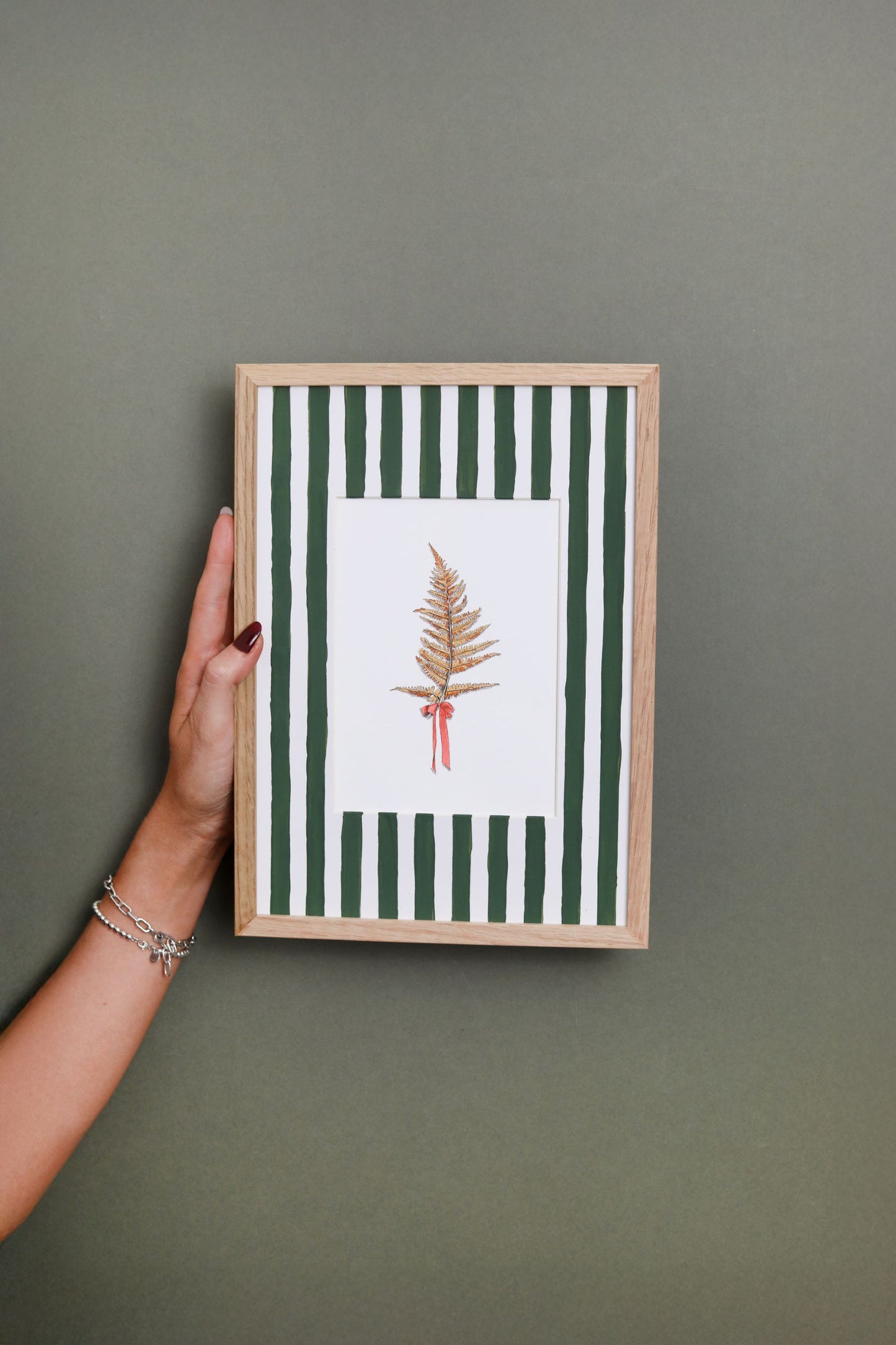 A5 Winter Art Print and Stripey Mount | Bracken and Bow