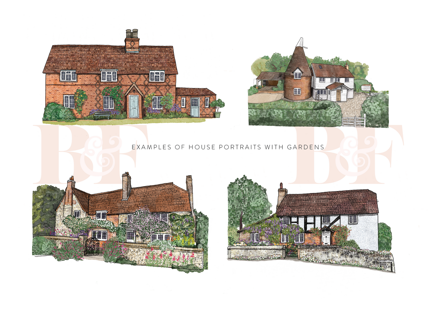 House portrait | Bespoke commission | A4 print only