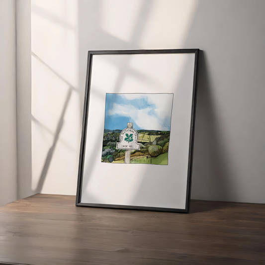 Box Hill  | A4 Print | National Trust sign