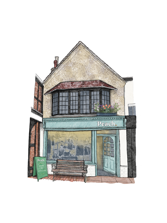 Illustration of small business shop front