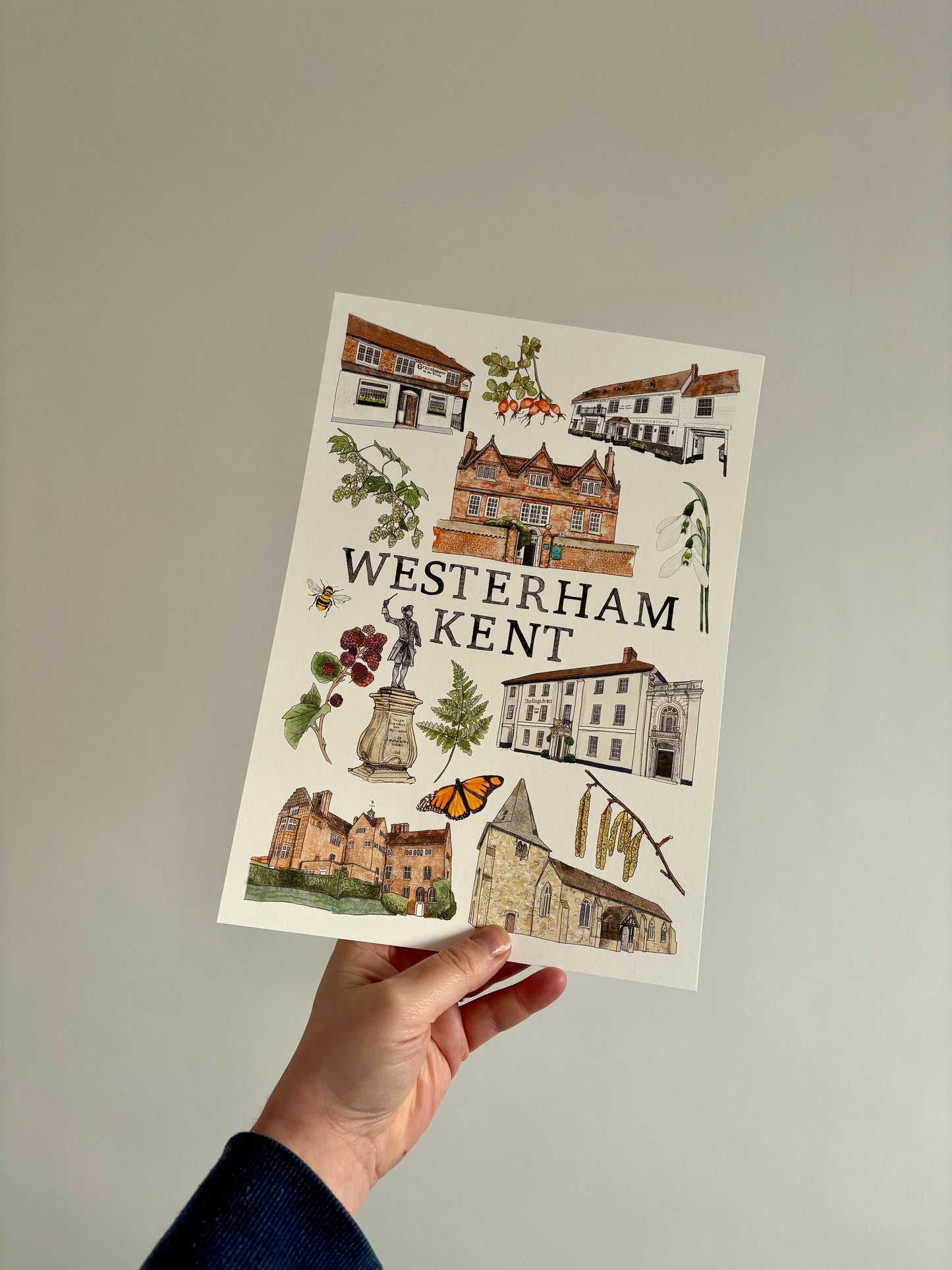 Westerham | A4 Print Surrey Village Art Print