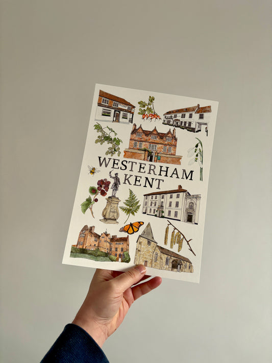 Westerham | A4 Print Surrey Village Art Print