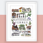Bletchingley | A4 Print Surrey Village Art Print
