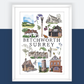 Betchworth | A4 Print Surrey Village Art Print