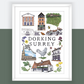Dorking | A4 Print Surrey Village Art Print