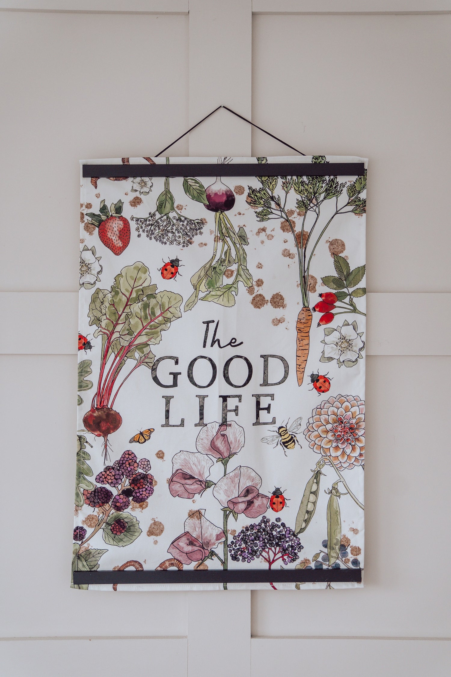 The Good Life art print made into a hanging teatowel