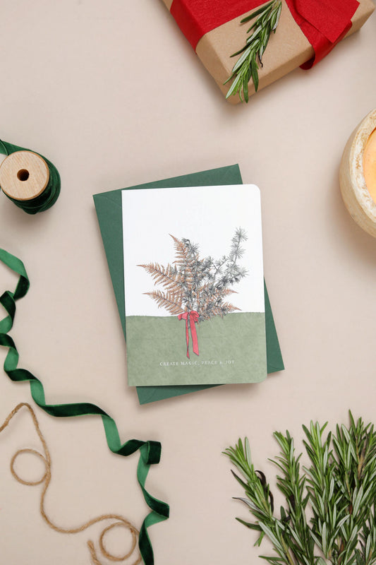 "Foraged Bunch " Christmas Card