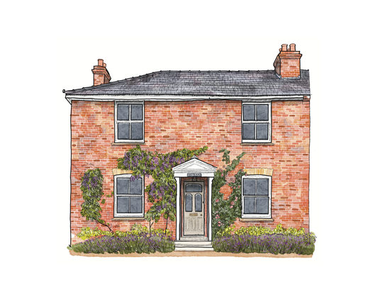 House portrait | Bespoke commission | A4 print only