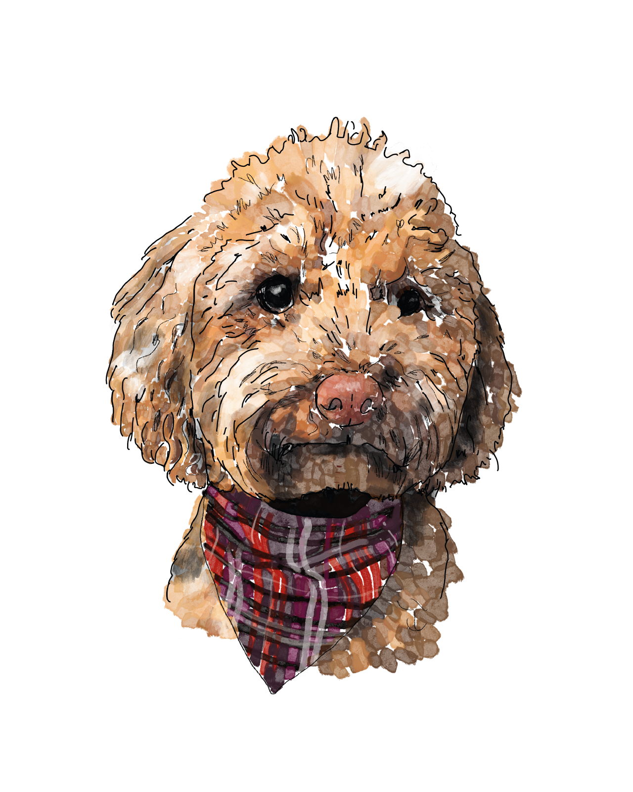 Pet portrait | Bespoke commission | A4 print only