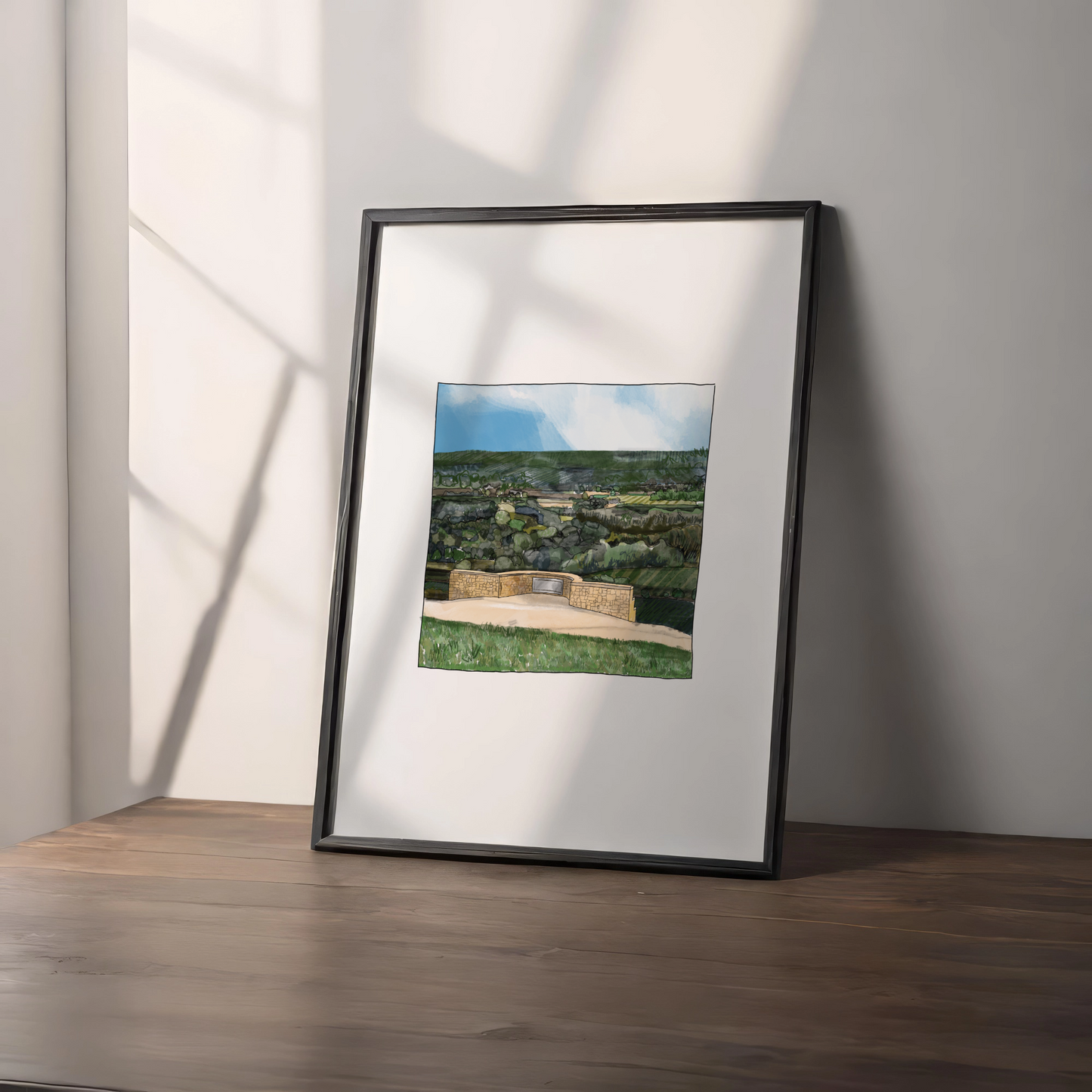 Box Hill  | A4 Print | Vista from the top