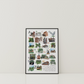 Surrey A-Z | A4 Art Print