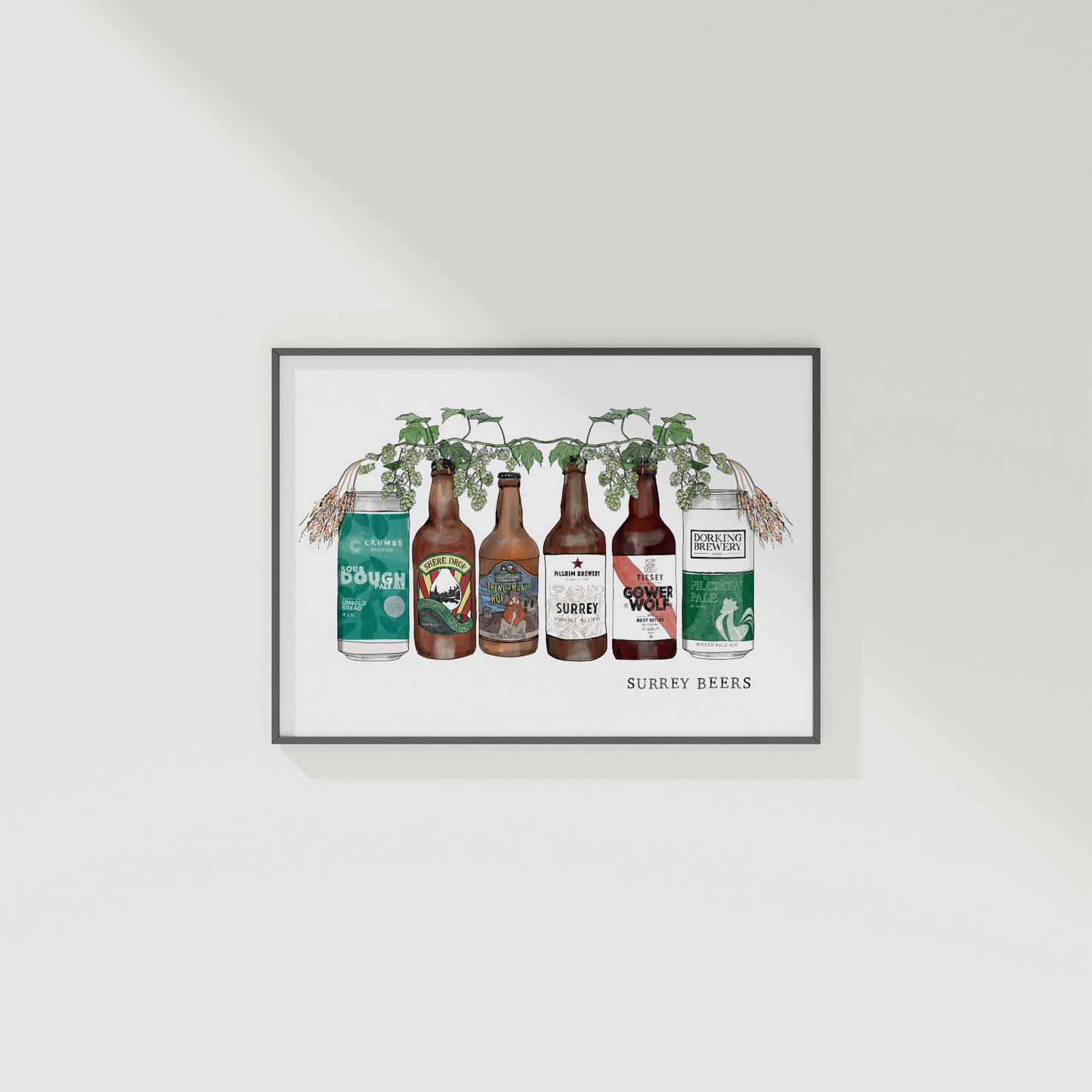 Beer | A4 Surrey Favorites Art Print