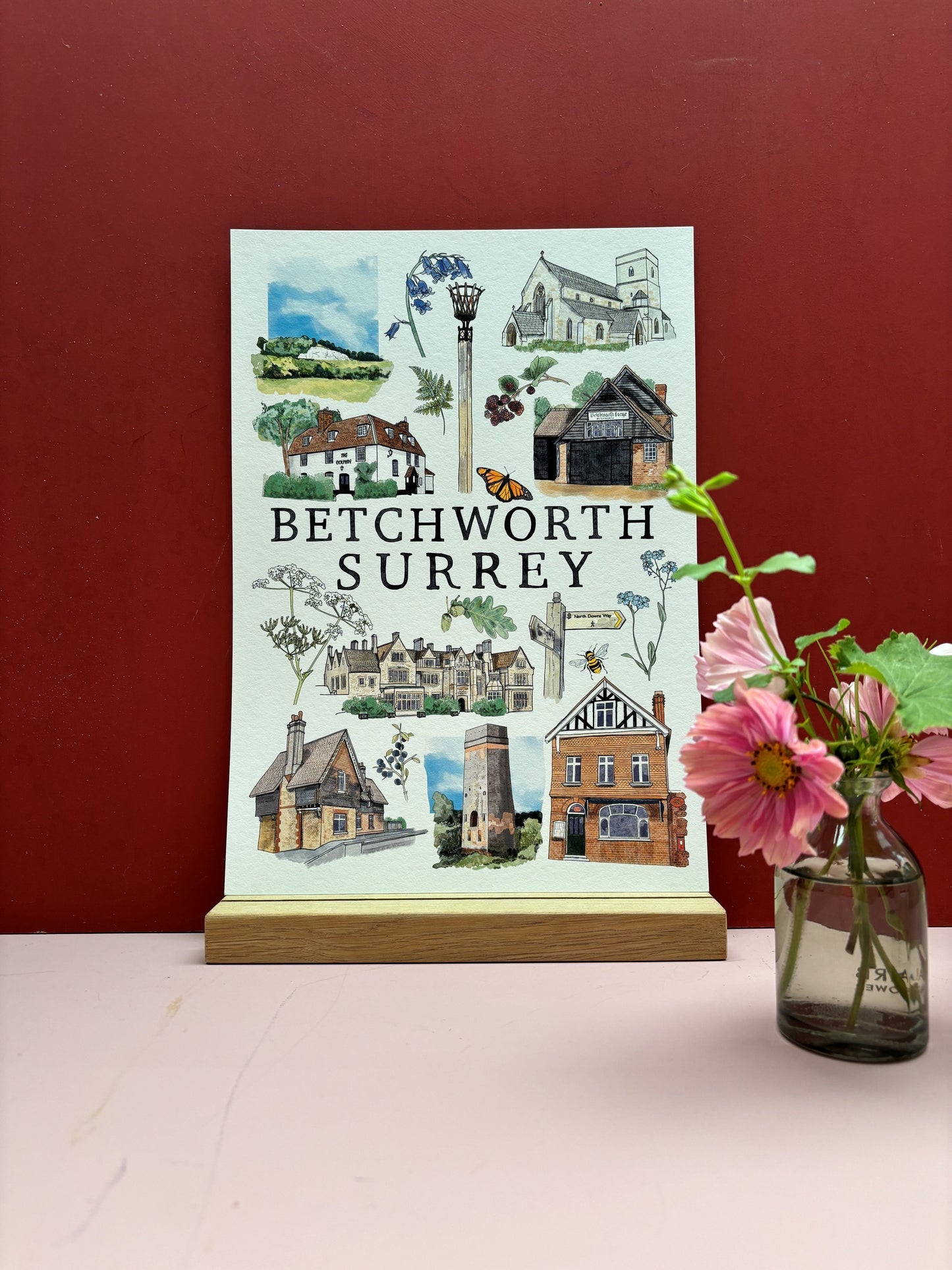 Betchworth | A4 Print Surrey Village Art Print